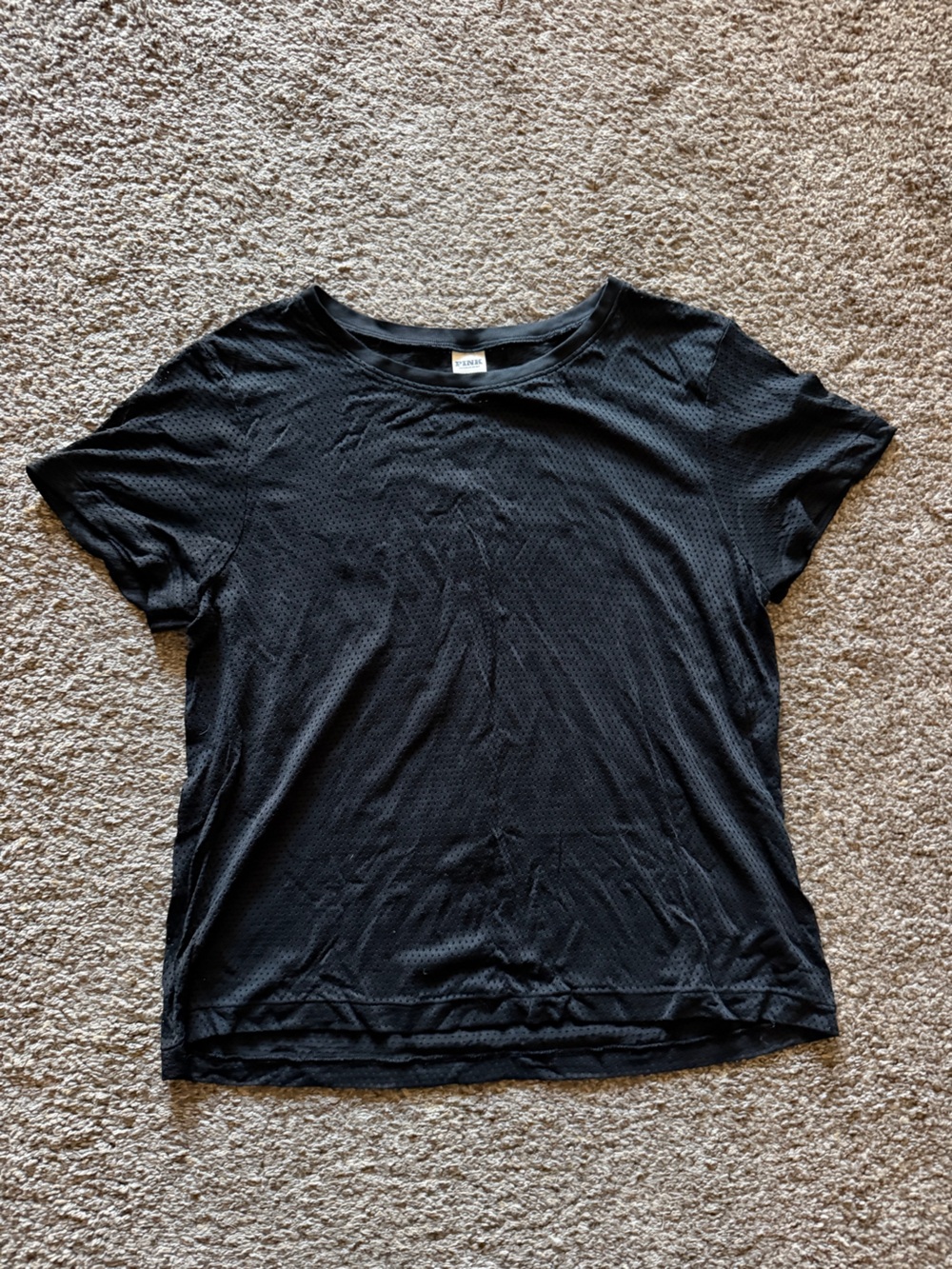 PINK Victoria’s Secret Black Mesh T Shirt